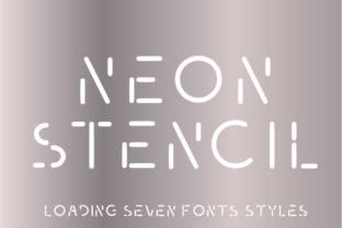 Neon Stencil Font for Web Design