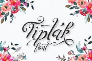 Tiptak: A Romantic Script Font for Designers